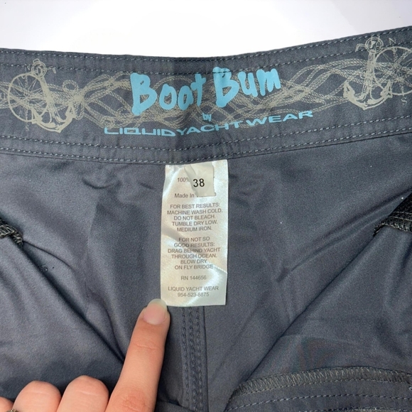 Boat Bum by Liquid Yacth Wear Men Short Grey Size 38 - Picture 4 of 5